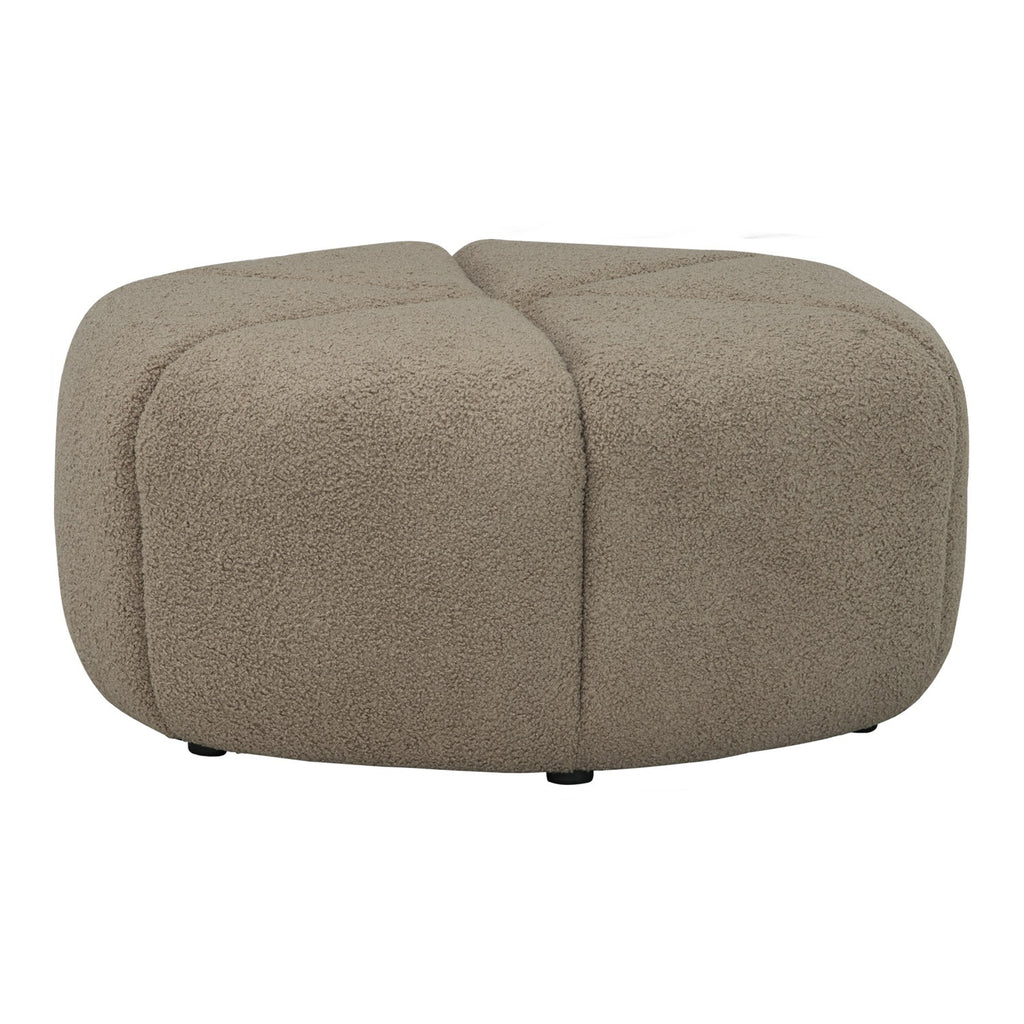 Bufey Dia 765 pouf in Cappuccino colour Teddy fabric