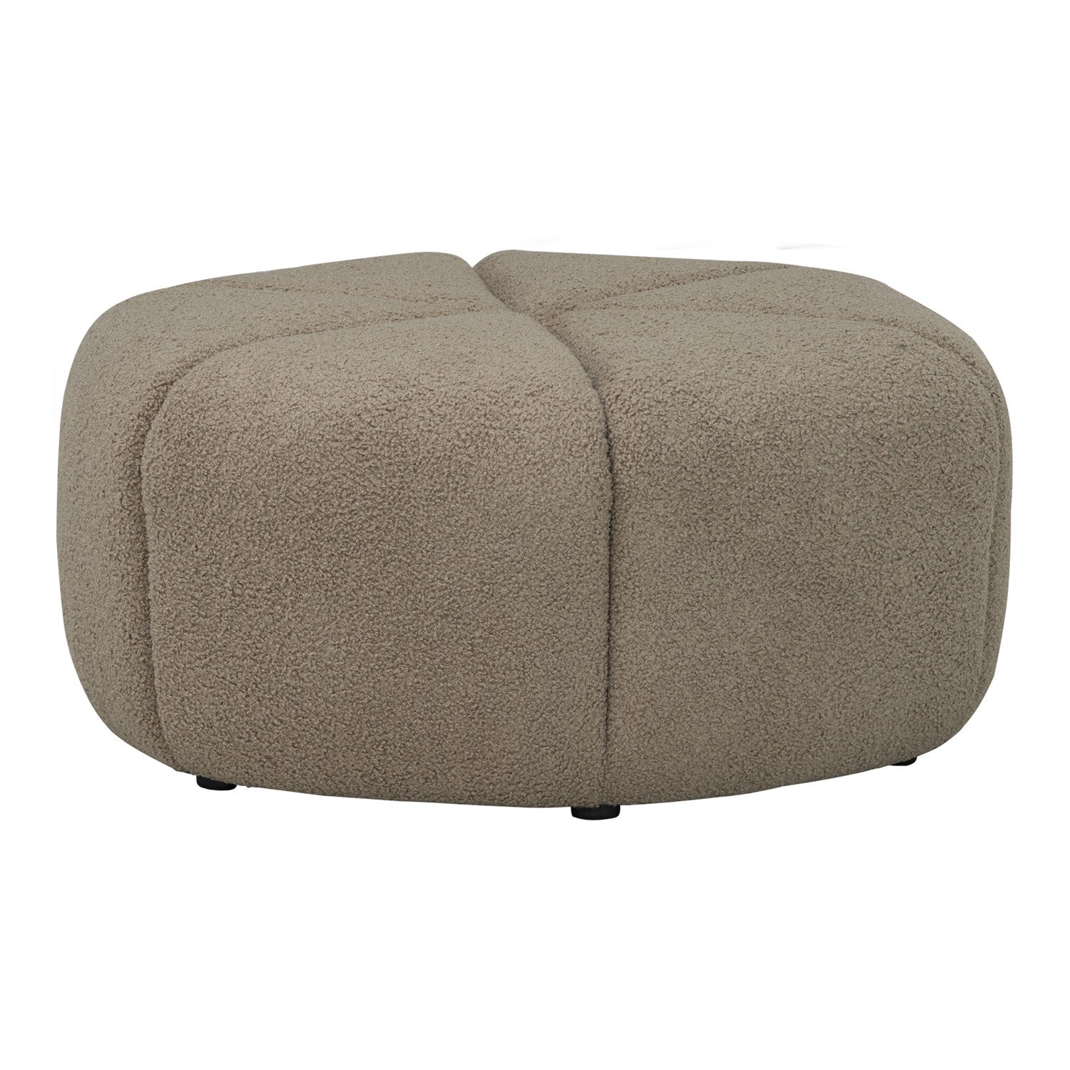 Bufey Dia 765 pouf in Cappuccino colour Teddy fabric