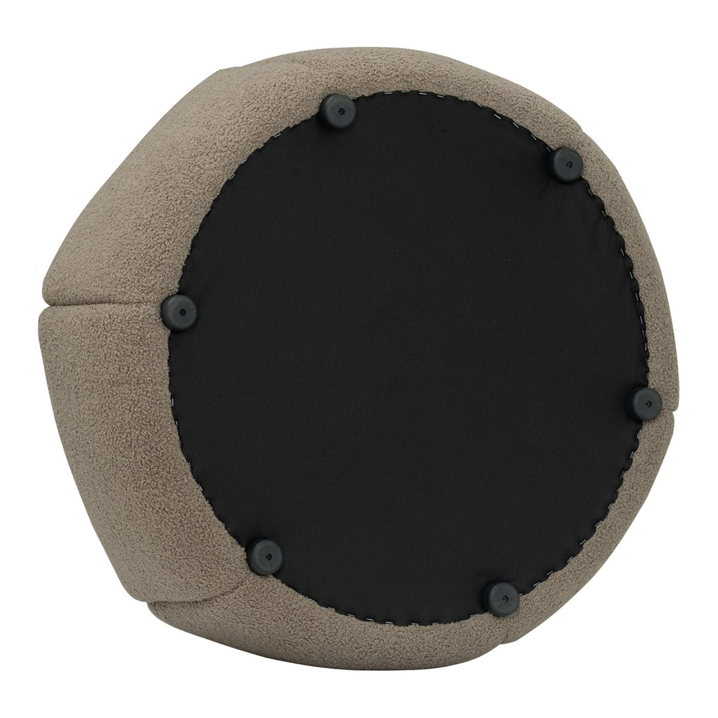 Bufey Dia 765 pouf in Cappuccino colour Teddy fabric