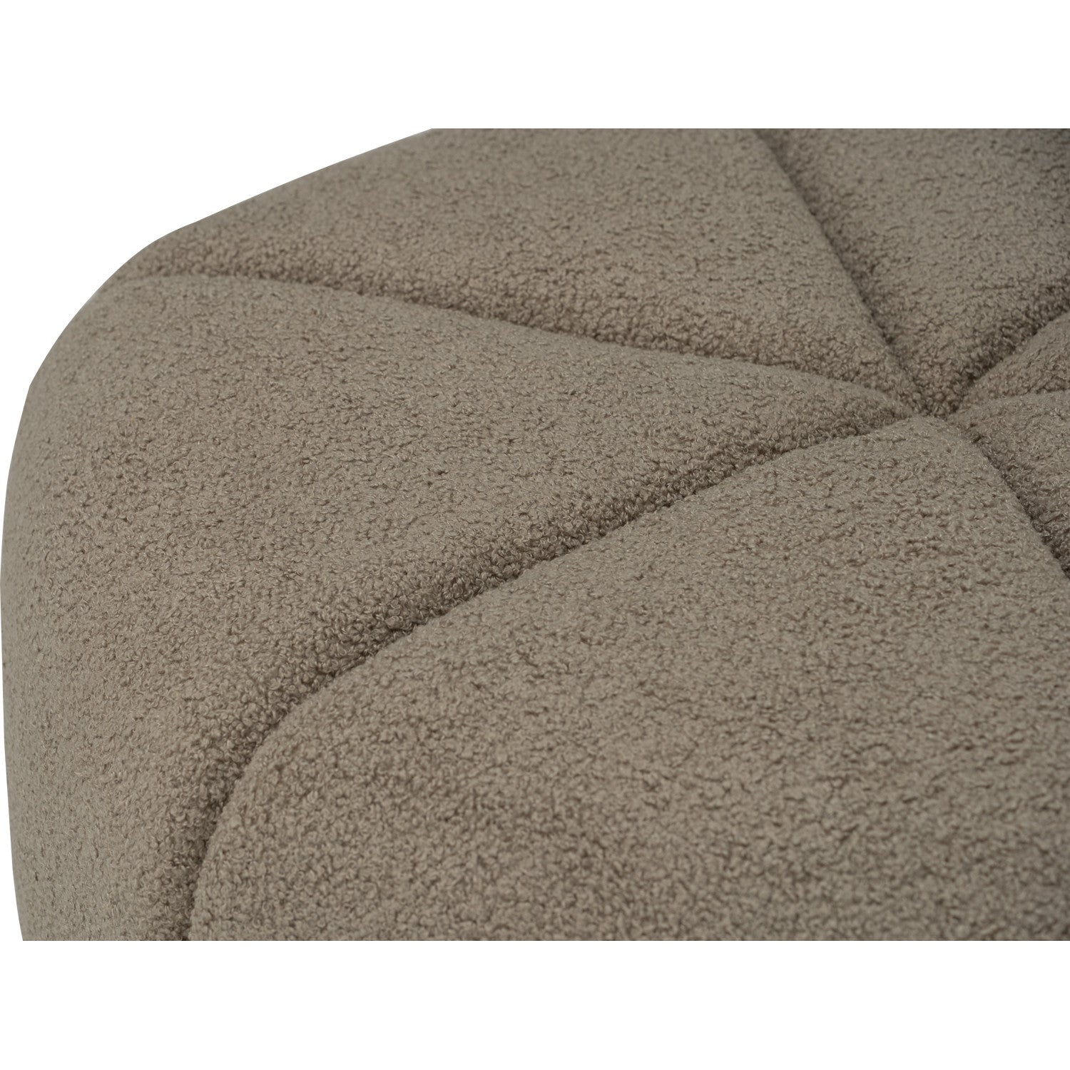 Bufey Dia 765 pouf in Cappuccino colour Teddy fabric