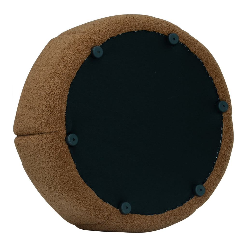 Bufey Dia 765 pouf in Caramel colour Teddy fabric.