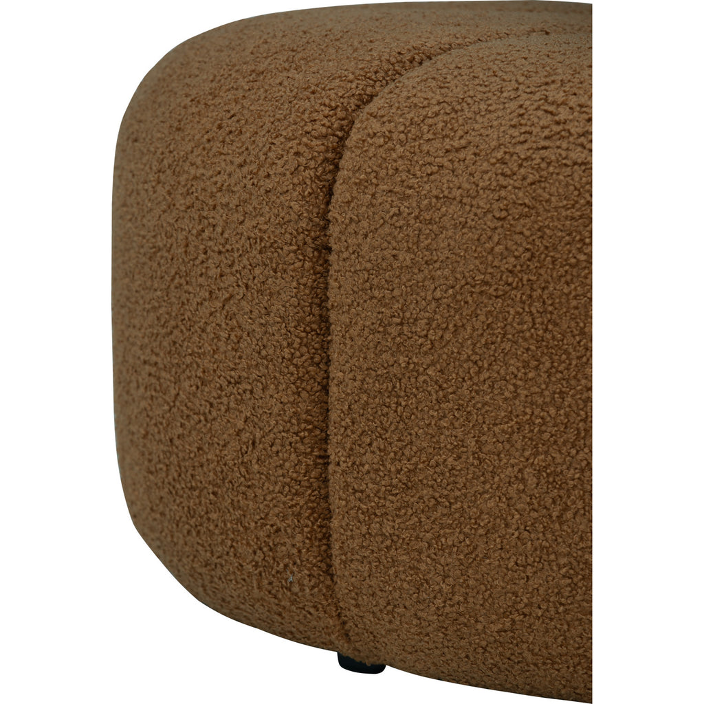 Bufey Dia 765 pouf in Caramel colour Teddy fabric.