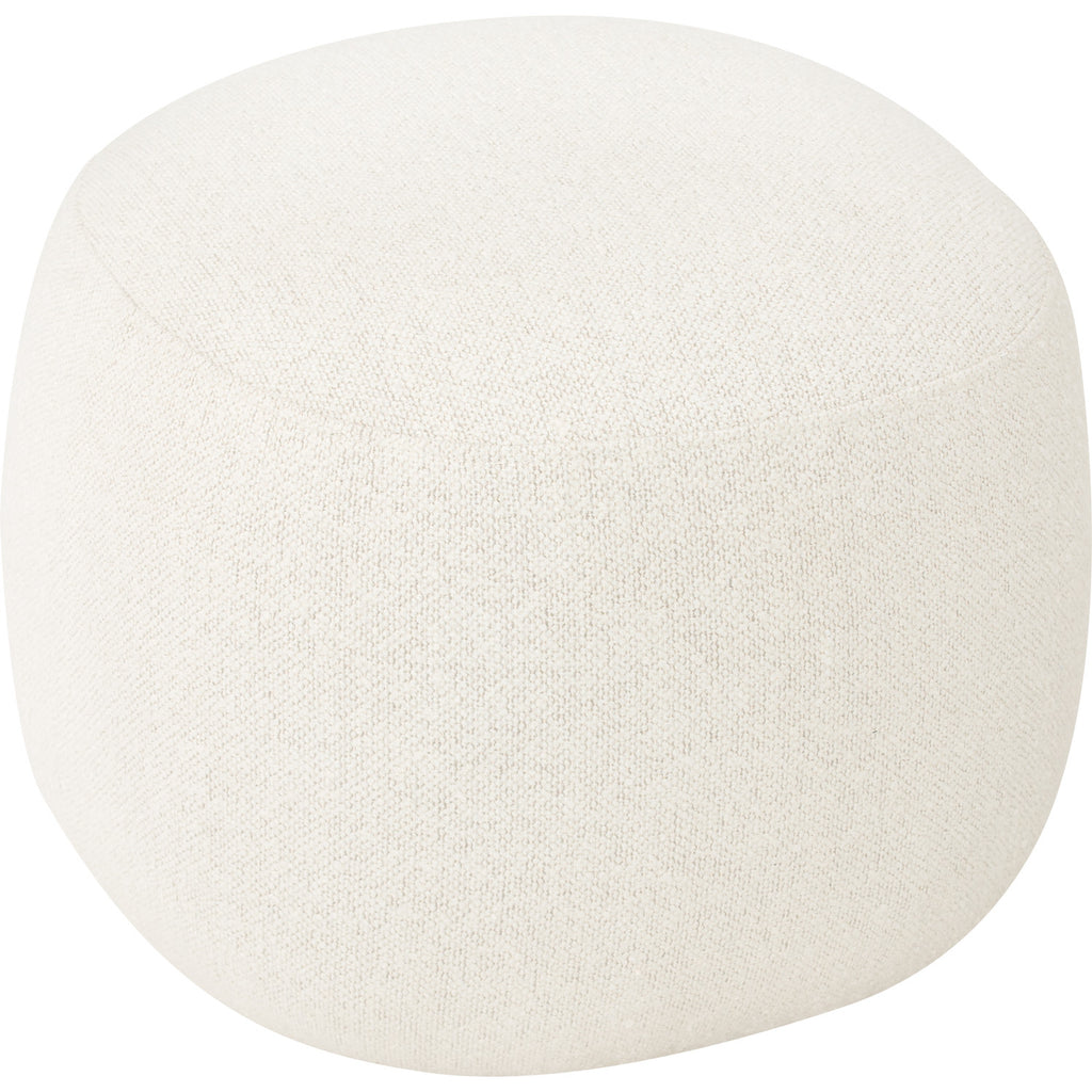 Lux 500ø pouf in White Cream colour Rubby fabric