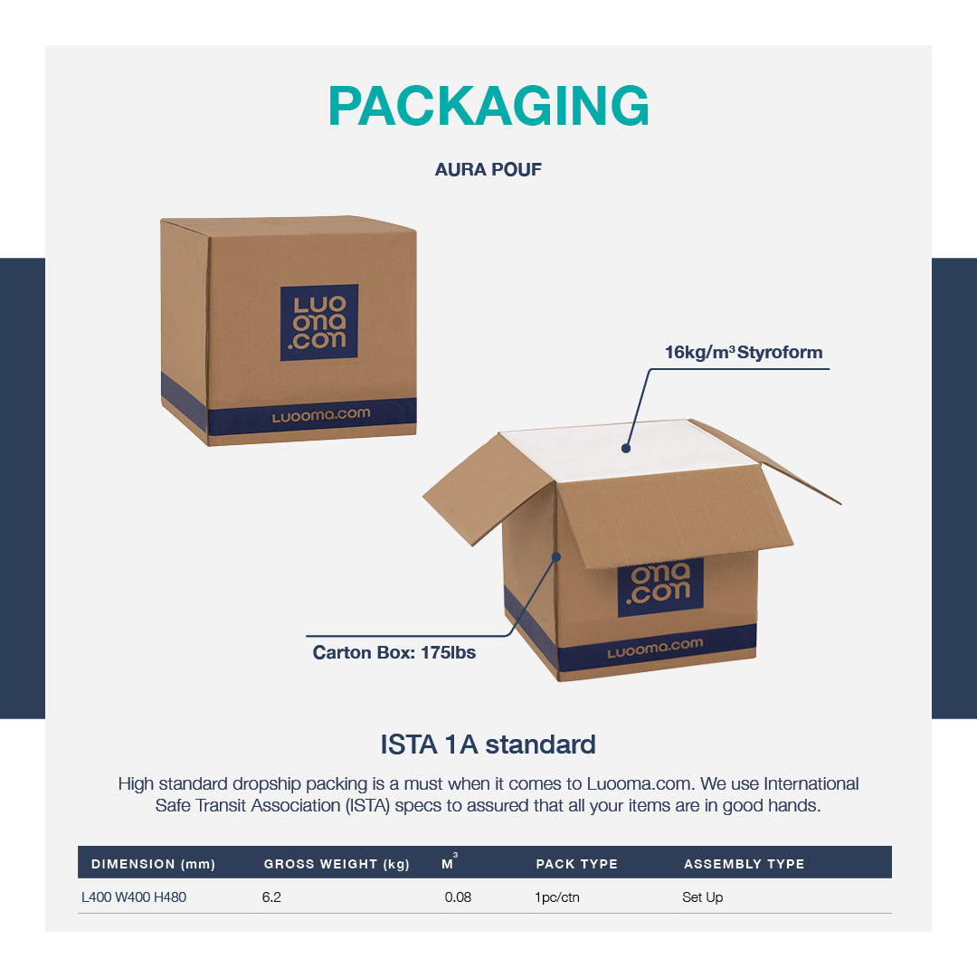 Aura 375ø pouf in Walnut veneer leg, Beige colour Moleen fabric