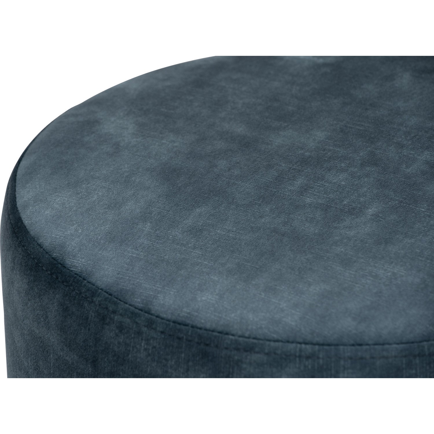 Aura 375ø pouf in Walnut veneer leg, Sapphire colour Arctus fabric