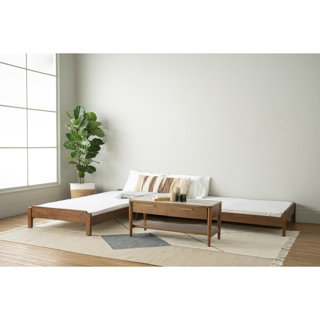 Hilo Single bed in Cocoa colour (Fit mattress: 910mm x 1930mm).