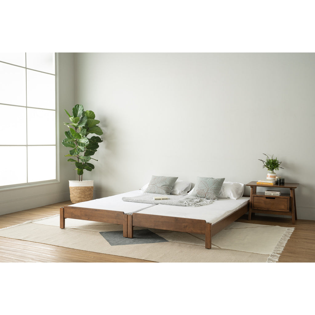 Hilo Single bed in Cocoa colour (Fit mattress: 910mm x 1930mm).