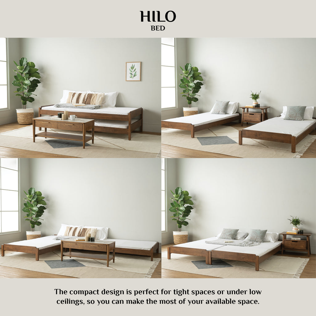 Hilo Single bed in Natural colour (Fit mattress: 910mm x 1930mm)