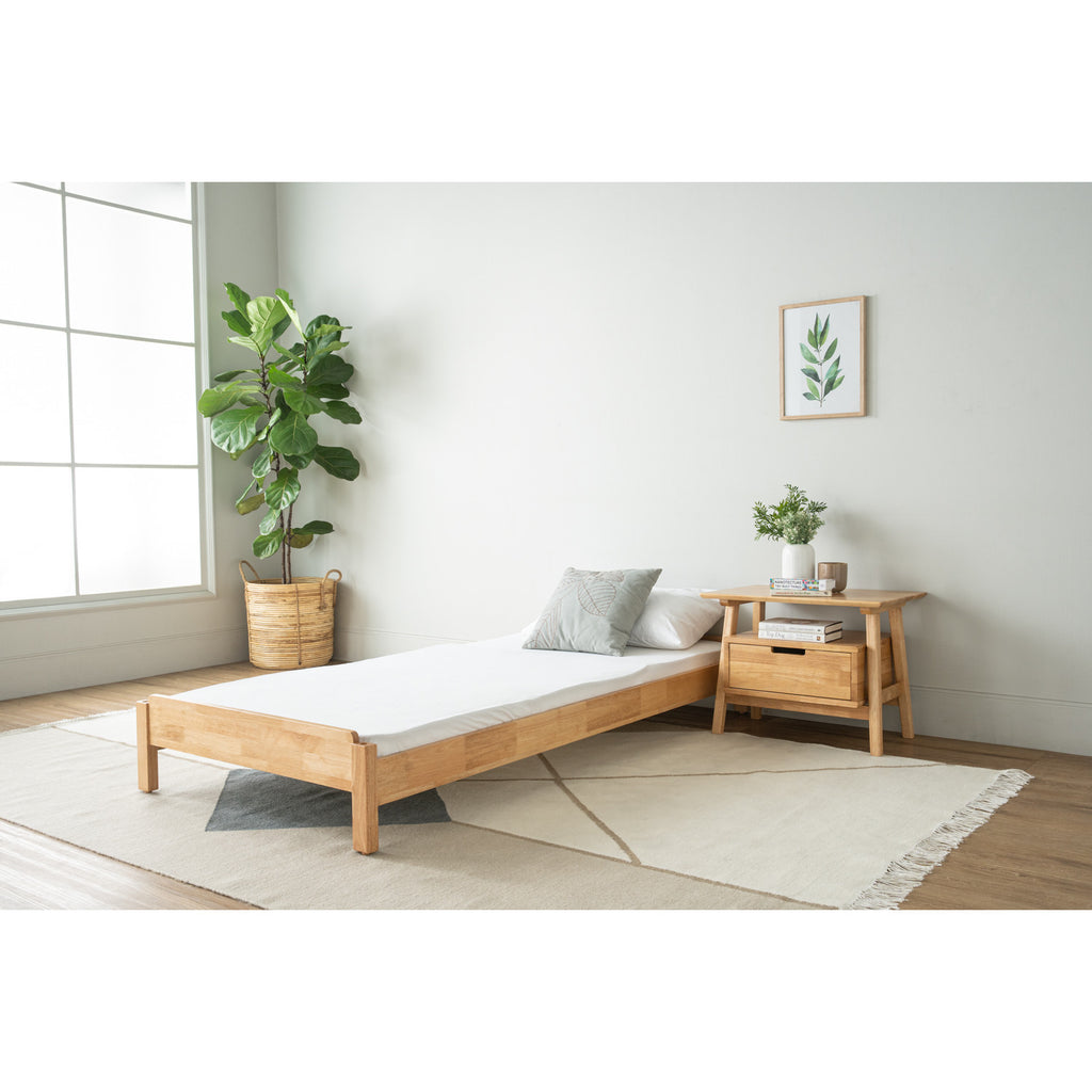 Hilo Single bed in Natural colour (Fit mattress: 910mm x 1930mm)