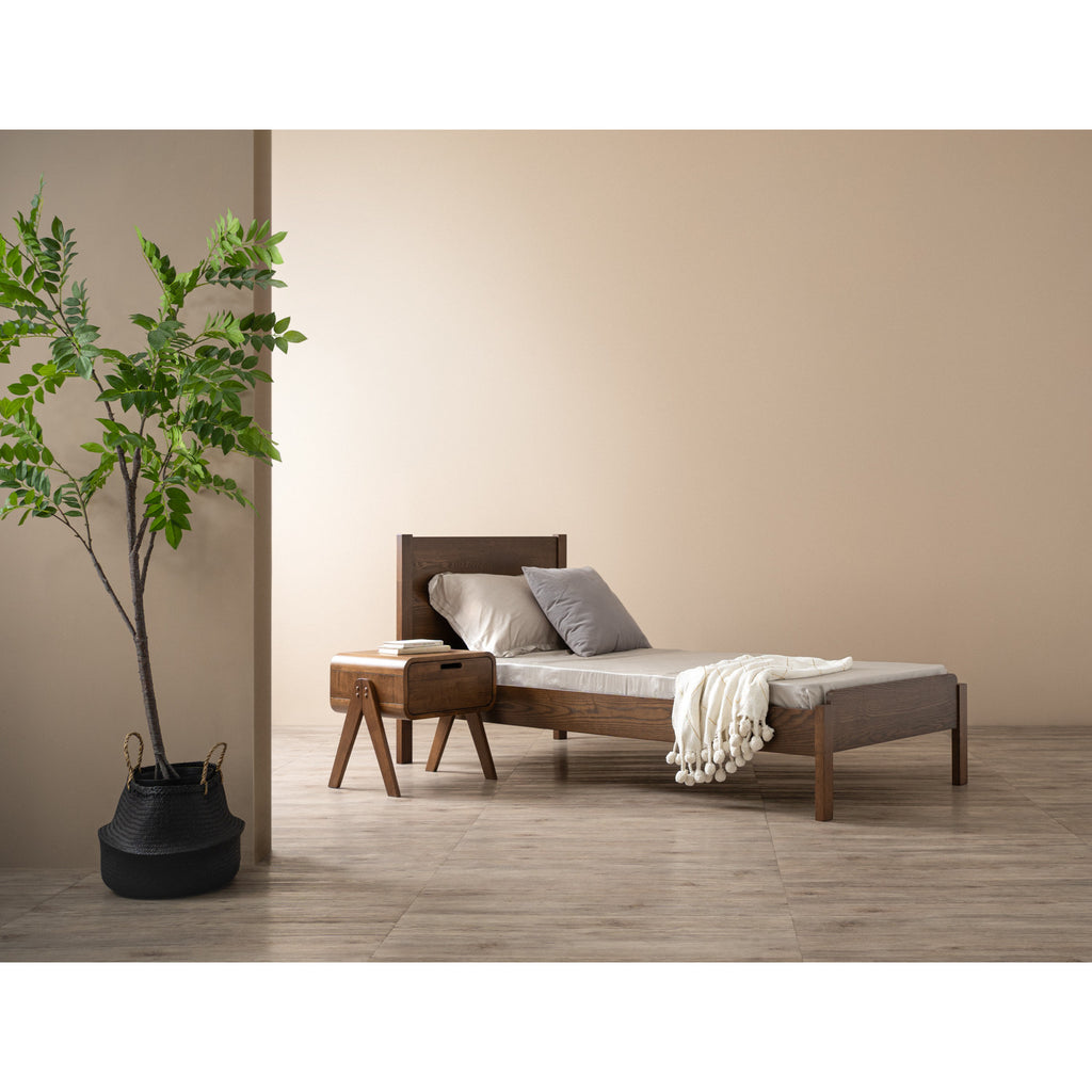 Hana Single bed in Cocoa colour (Fit mattress: 910mm x 1930mm)
