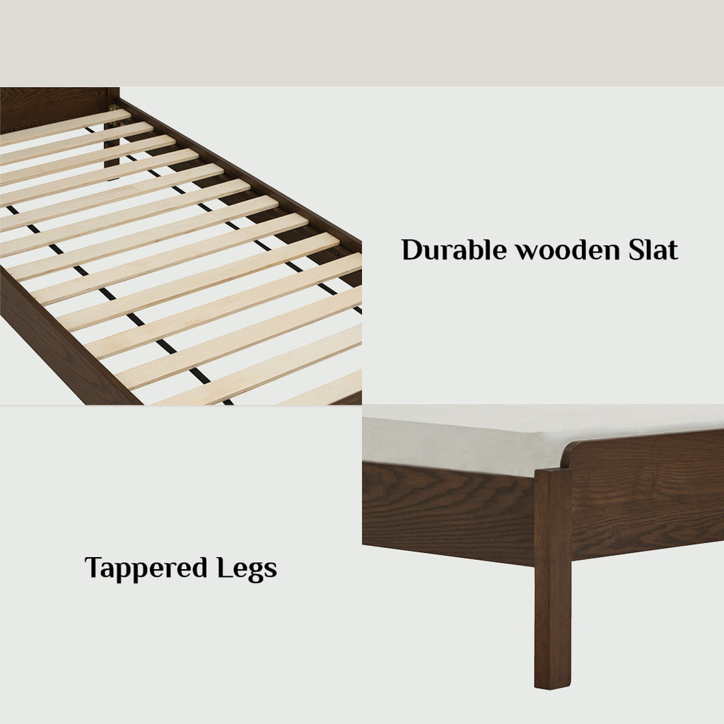 Hana Single bed in Cocoa colour (Fit mattress: 910mm x 1930mm)