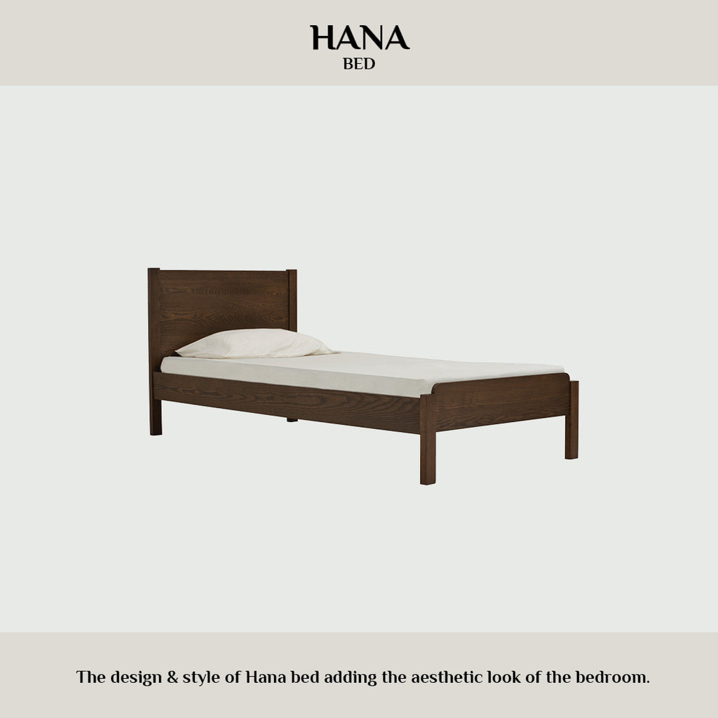 Hana Single bed in Cocoa colour (Fit mattress: 910mm x 1930mm)