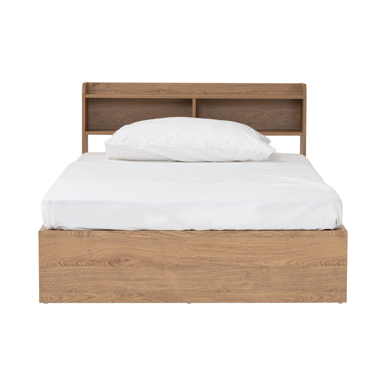 Hirado super single bed with storage in Oak colour (Fit mattress size 1070x1930)
