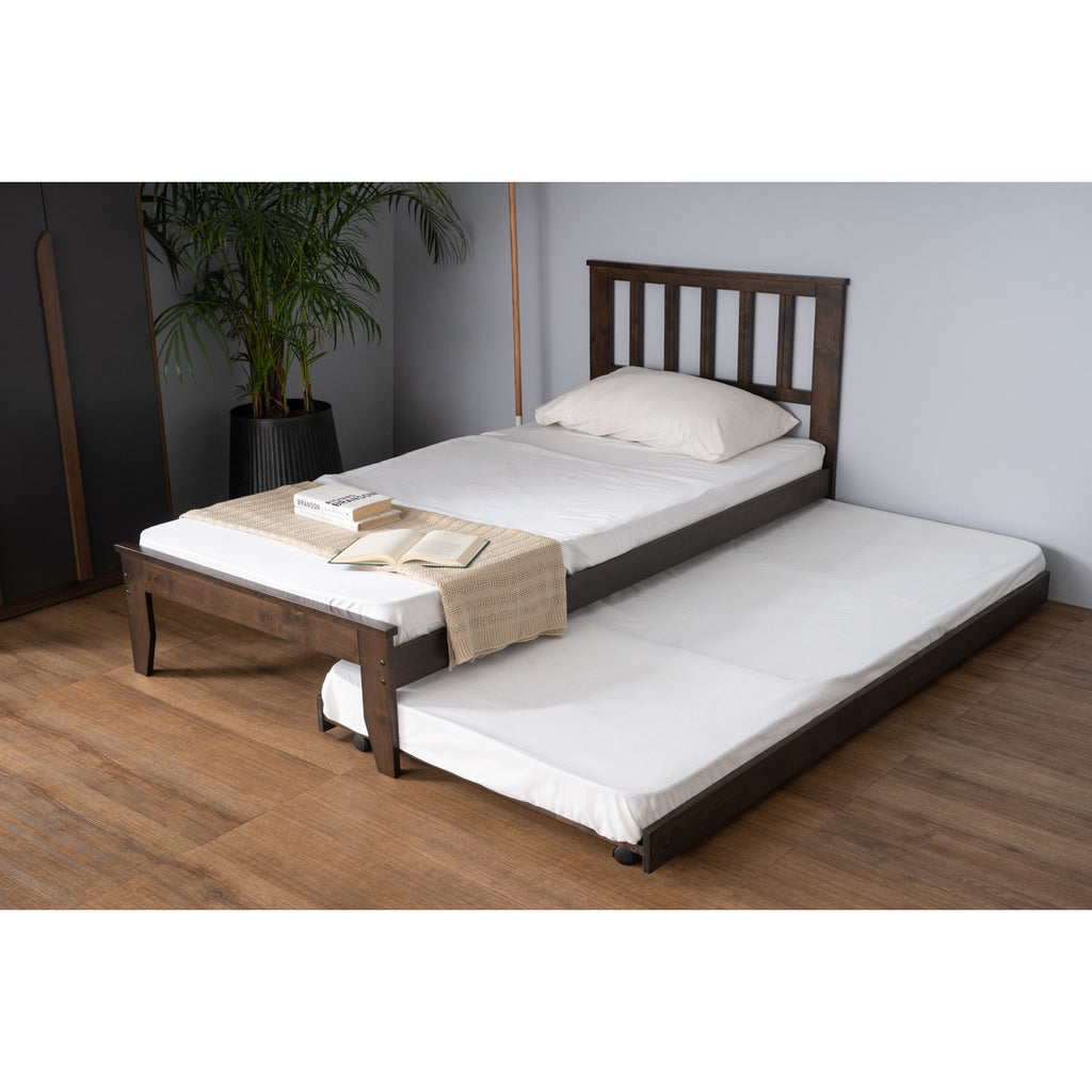 Hadley single bed in Dark Chestnut colour