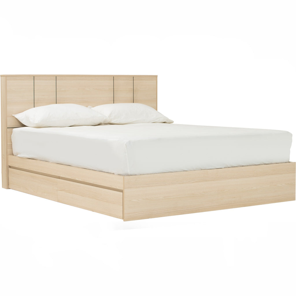 Harrington Queen bed with storage in Coimbra colour (Fit mattress: 1500mm x 1900mm)