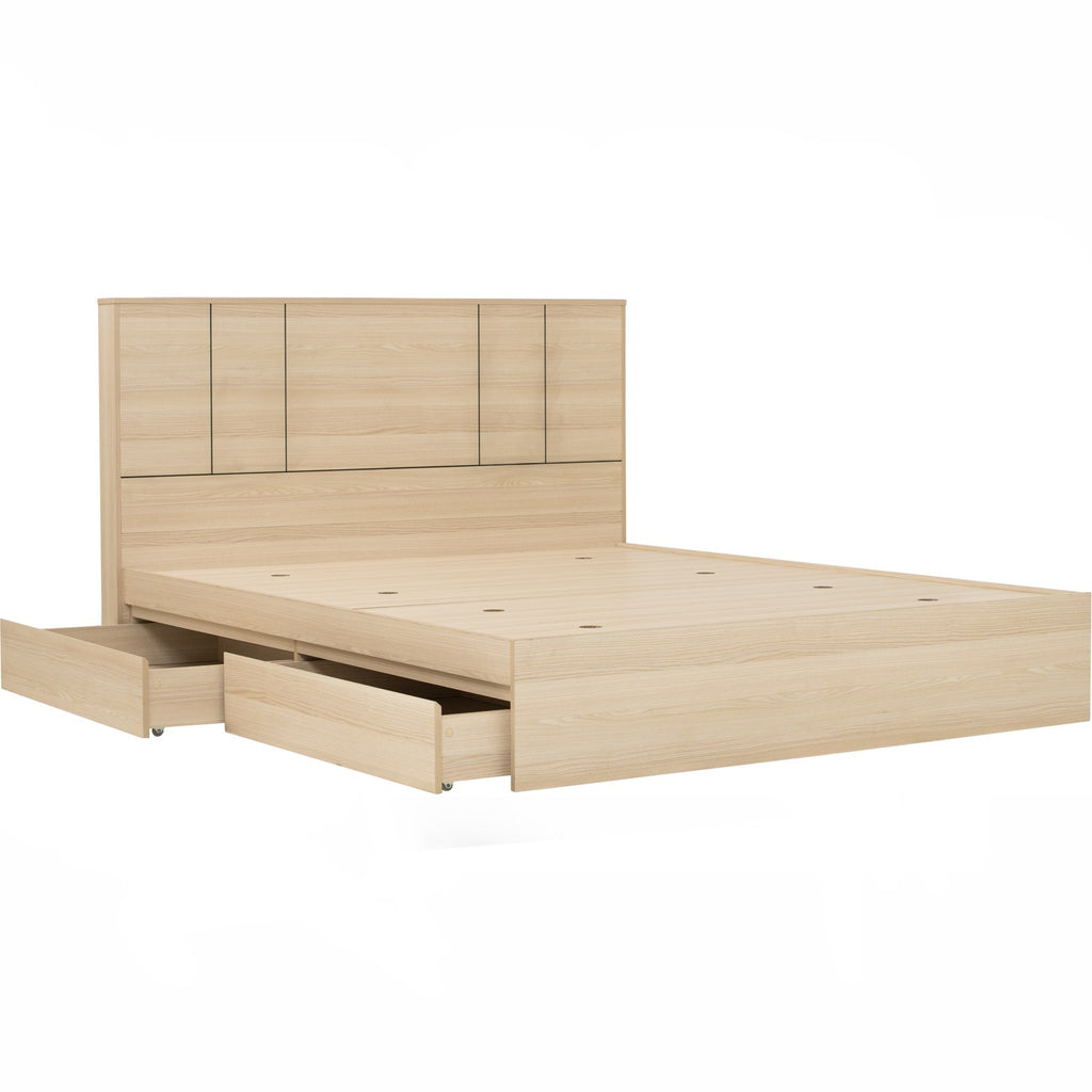 Harrington Queen bed with storage in Coimbra colour (Fit mattress: 1500mm x 1900mm)