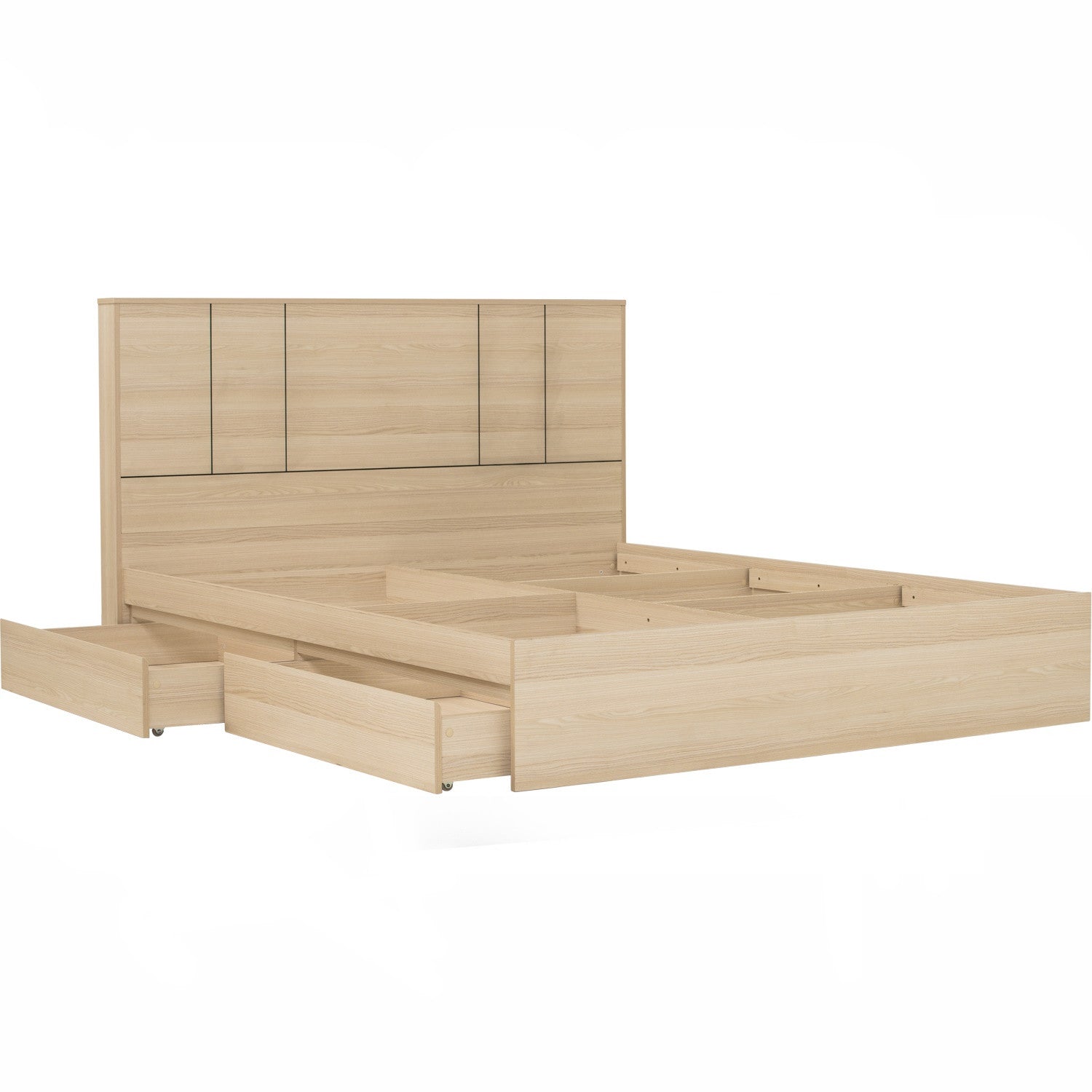 Harrington Queen bed with storage in Coimbra colour (Fit mattress: 1500mm x 1900mm)