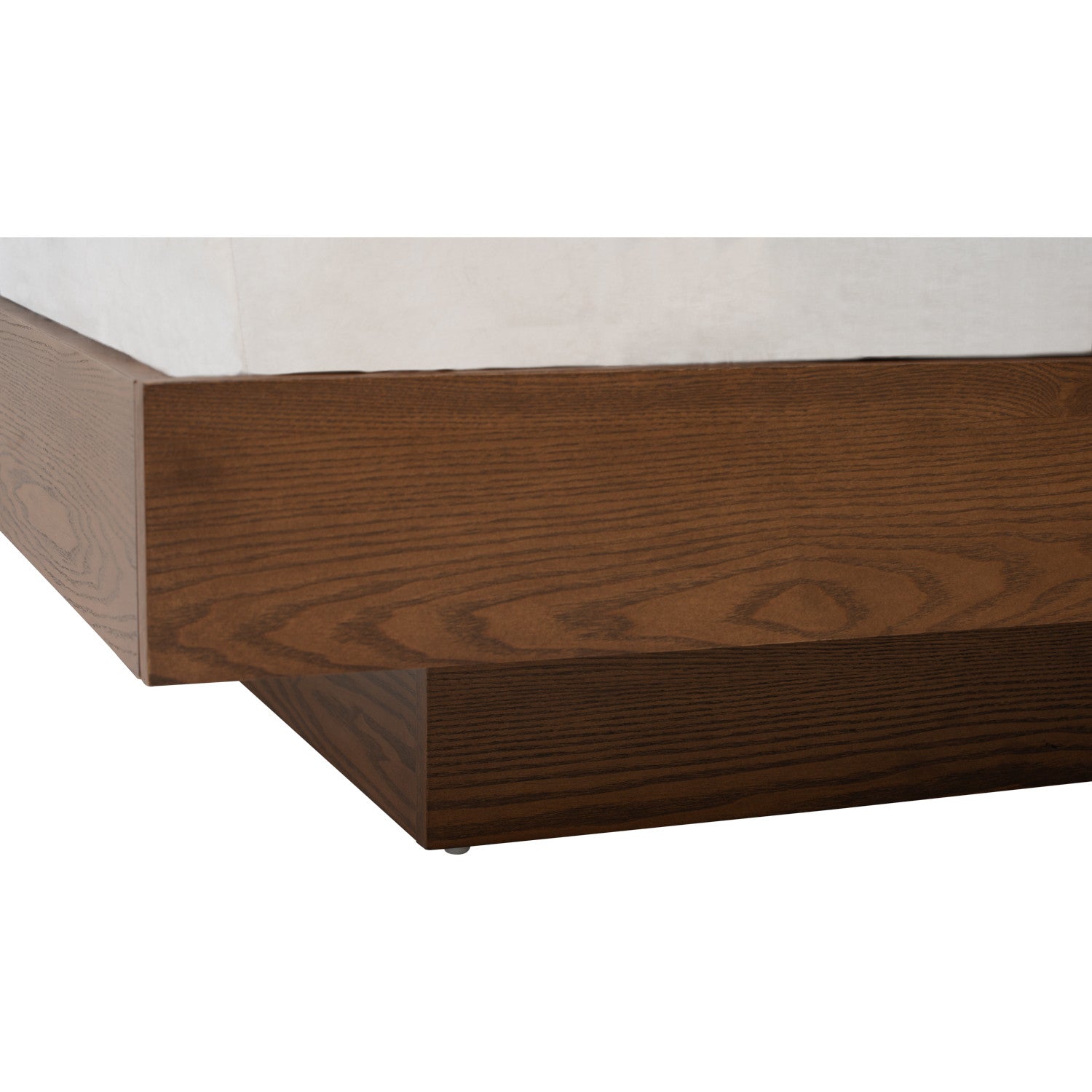 Yume Queen Bed in Cocoa colour body, Antharacite colour Belfast fabric (Fit mattress: 1530x1930mm - Bed Panel)