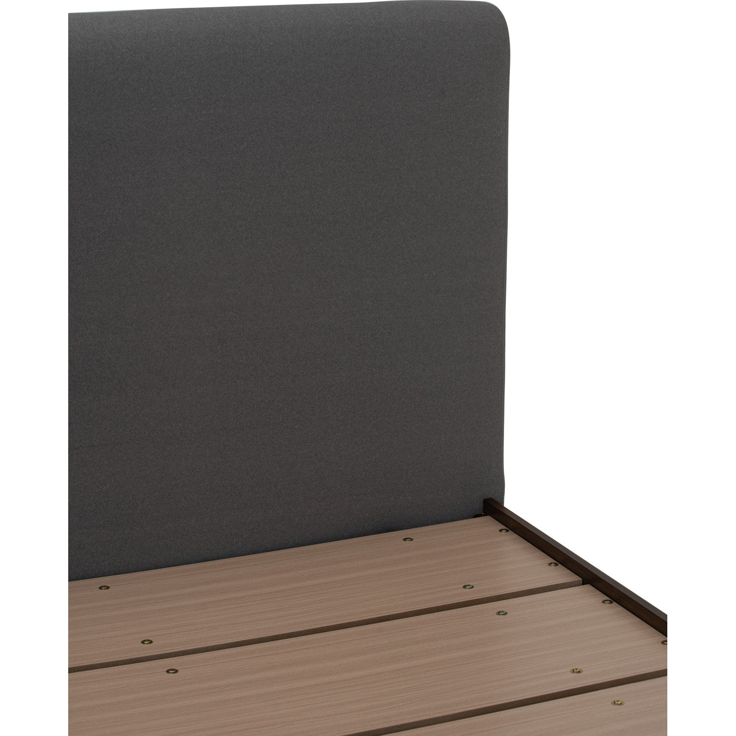 Yume Queen Bed with storage on Natural colour body, Grey Mist colour Mohair fabric (Pet friendly fabric) (Fit mattress: 1530x1930mm - Bed Panel)