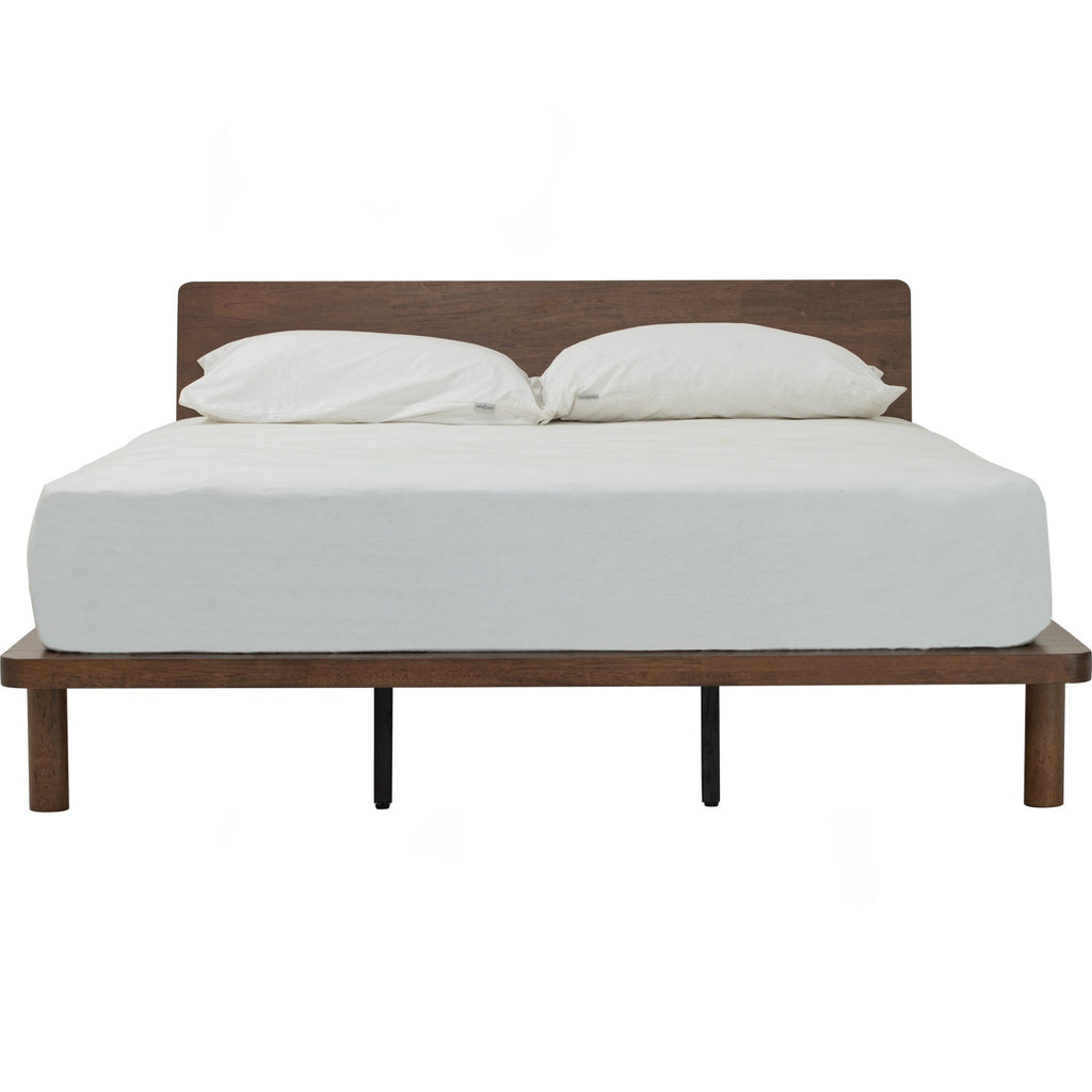 Platt Queeb bed in Cocoa colour (Fit mattress: 1530mm x 1930mm-Bed panel).