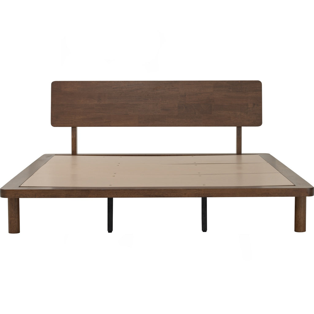 Platt Queeb bed in Cocoa colour (Fit mattress: 1530mm x 1930mm-Bed panel).