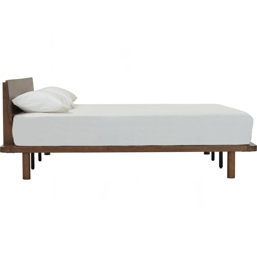 Platt Queeb bed in Cocoa colour (Fit mattress: 1530mm x 1930mm-Bed panel).