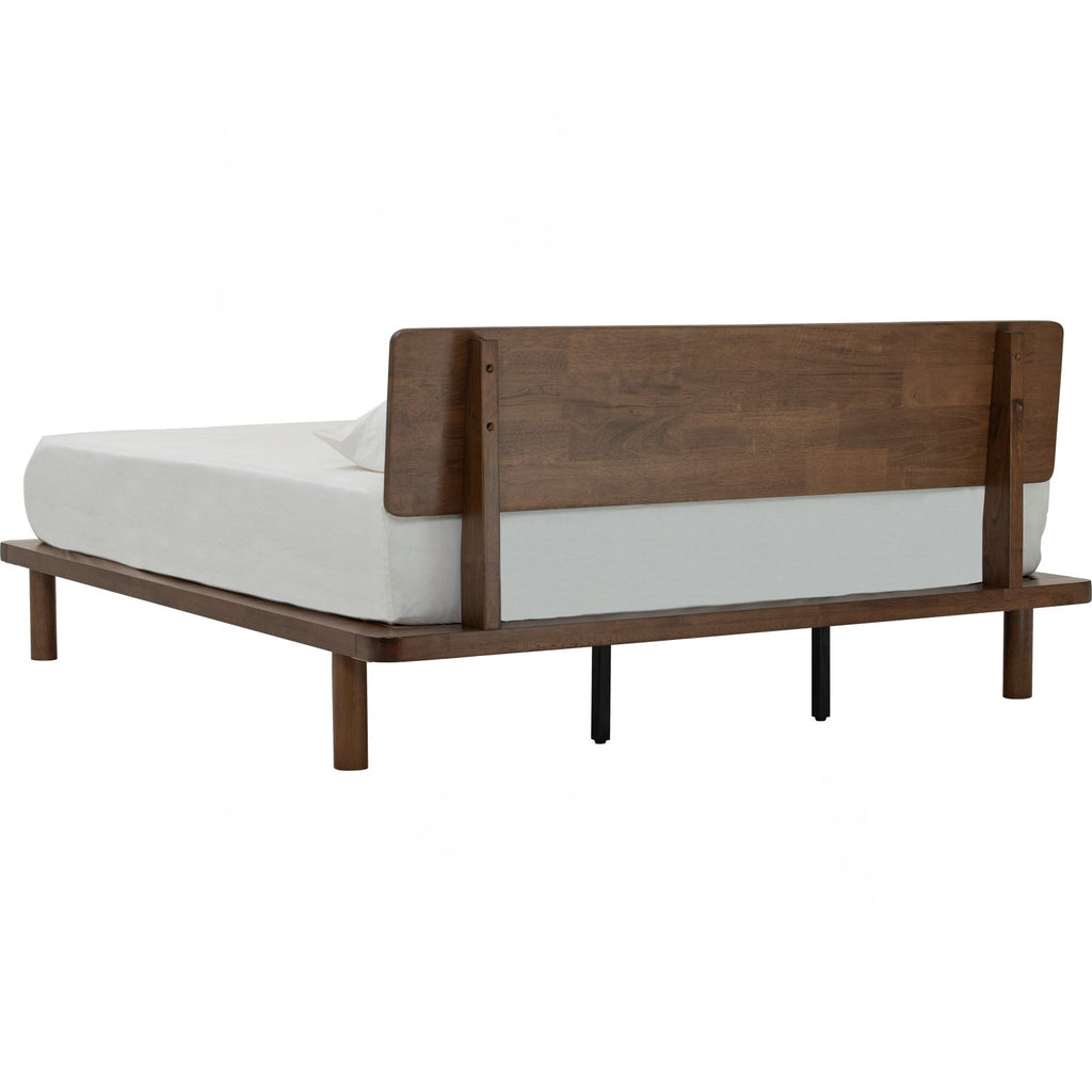 Platt Queeb bed in Cocoa colour (Fit mattress: 1530mm x 1930mm-Bed panel).