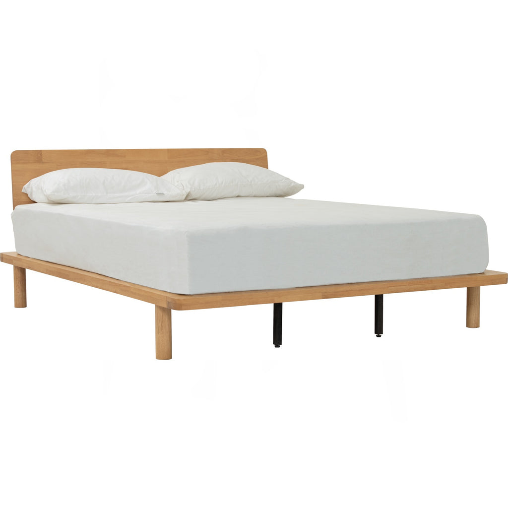 Platt Queeb bed in Natural colour (Fit mattress: 1530mm x 1930mm-Bed panel).