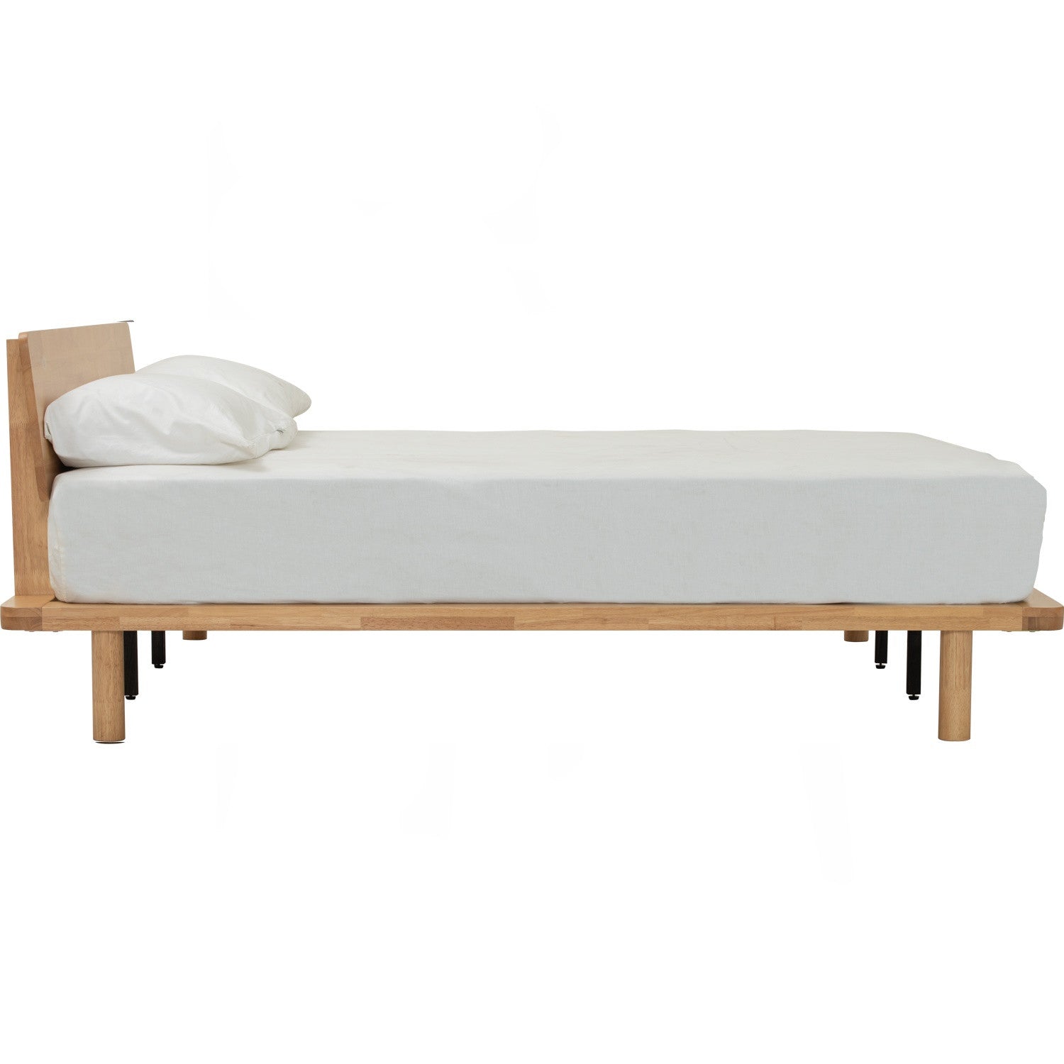 Platt Queeb bed in Natural colour (Fit mattress: 1530mm x 1930mm-Bed panel).
