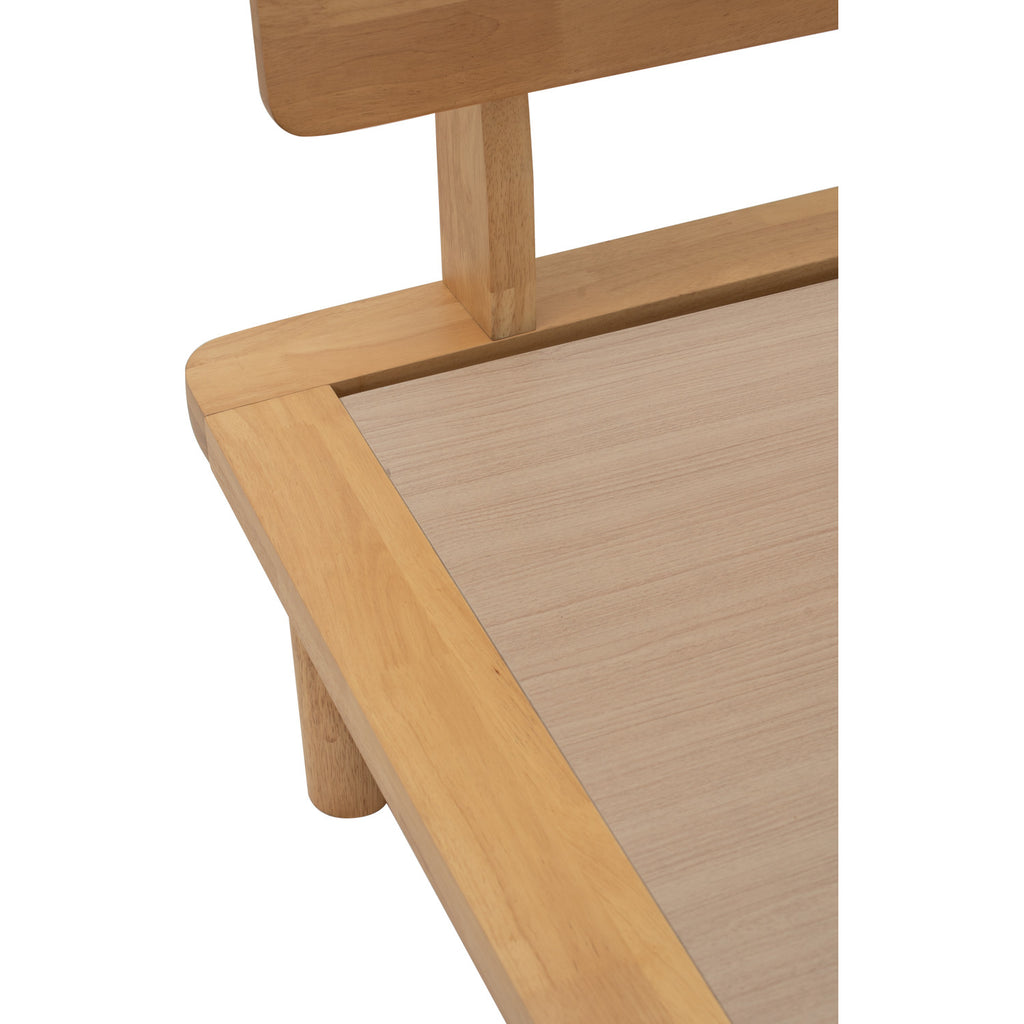 Platt Queeb bed in Natural colour (Fit mattress: 1530mm x 1930mm-Bed panel).
