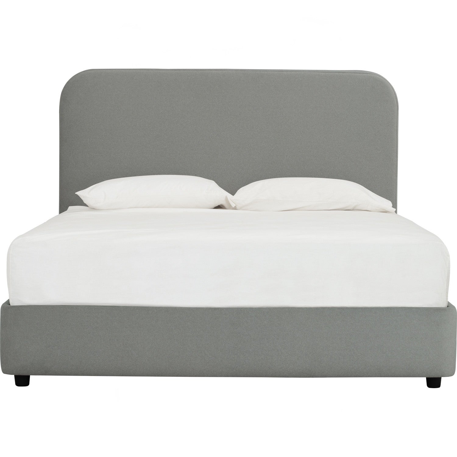 Ponyo Queen divan bed in Warm Grey colour Mohair fabric (Fit mattress : 1530mm x 1930mm)