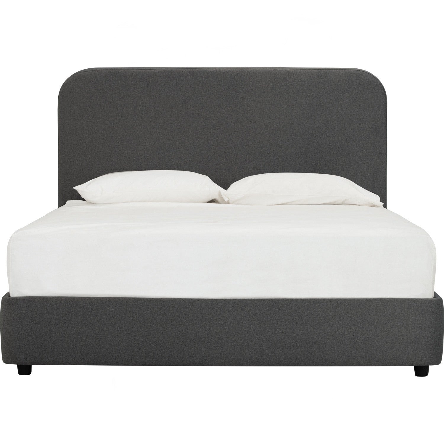 Ponyo Queen divan bed in Dark Grey colour Mohair fabric (Fit mattress : 1530mm x 1930mm)