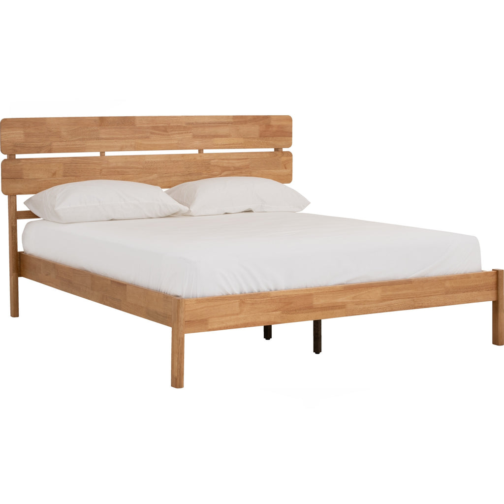 Seattle Queen bed in Natural colour (Fit mattress: 1530mm x 1930mm).