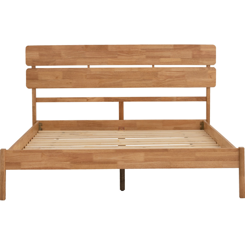 Seattle Queen bed in Natural colour (Fit mattress: 1530mm x 1930mm).