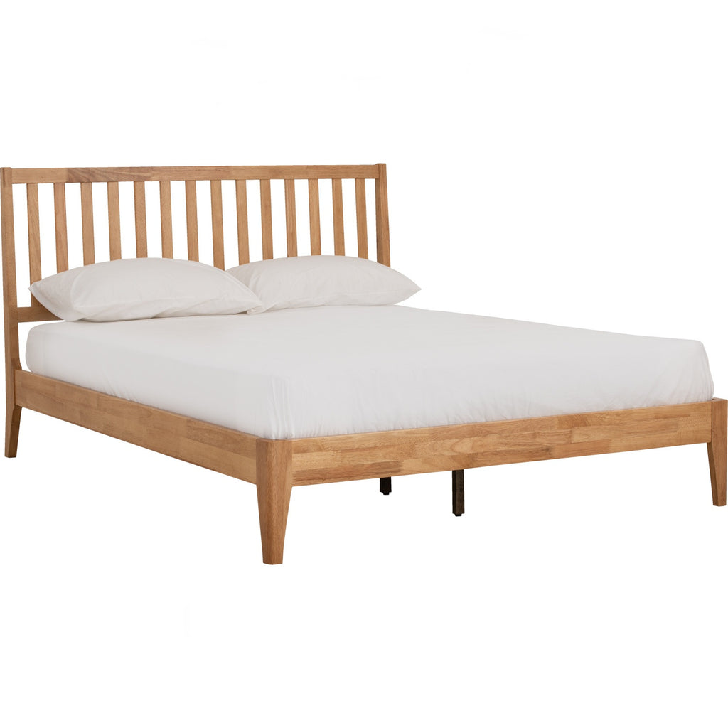 Cleveland Queen bed in Natural colour (Fit mattress: 1530mm x 1930mm – Bed Panel)