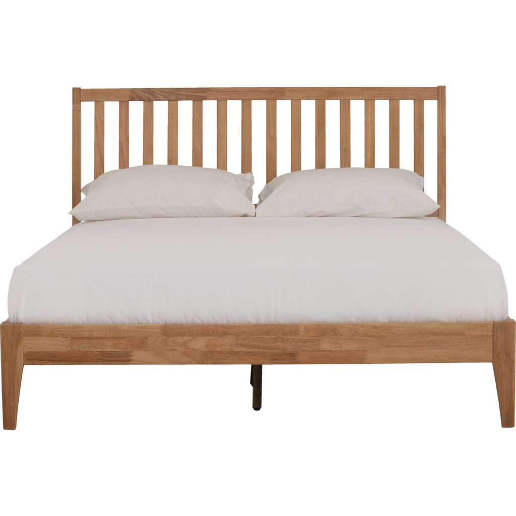 Cleveland Queen bed in Natural colour (Fit mattress: 1530mm x 1930mm – Bed Panel)