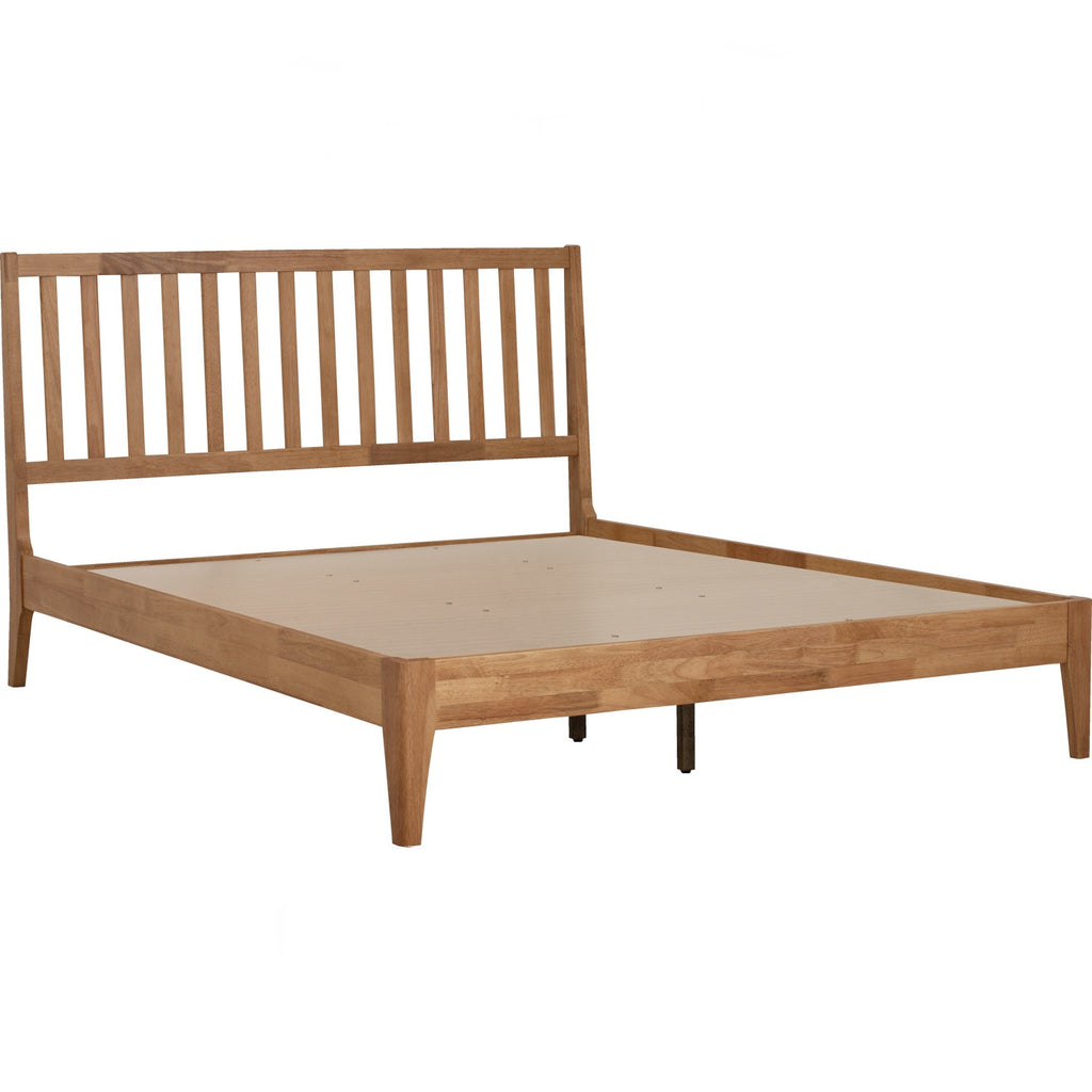 Cleveland Queen bed in Natural colour (Fit mattress: 1530mm x 1930mm – Bed Panel)