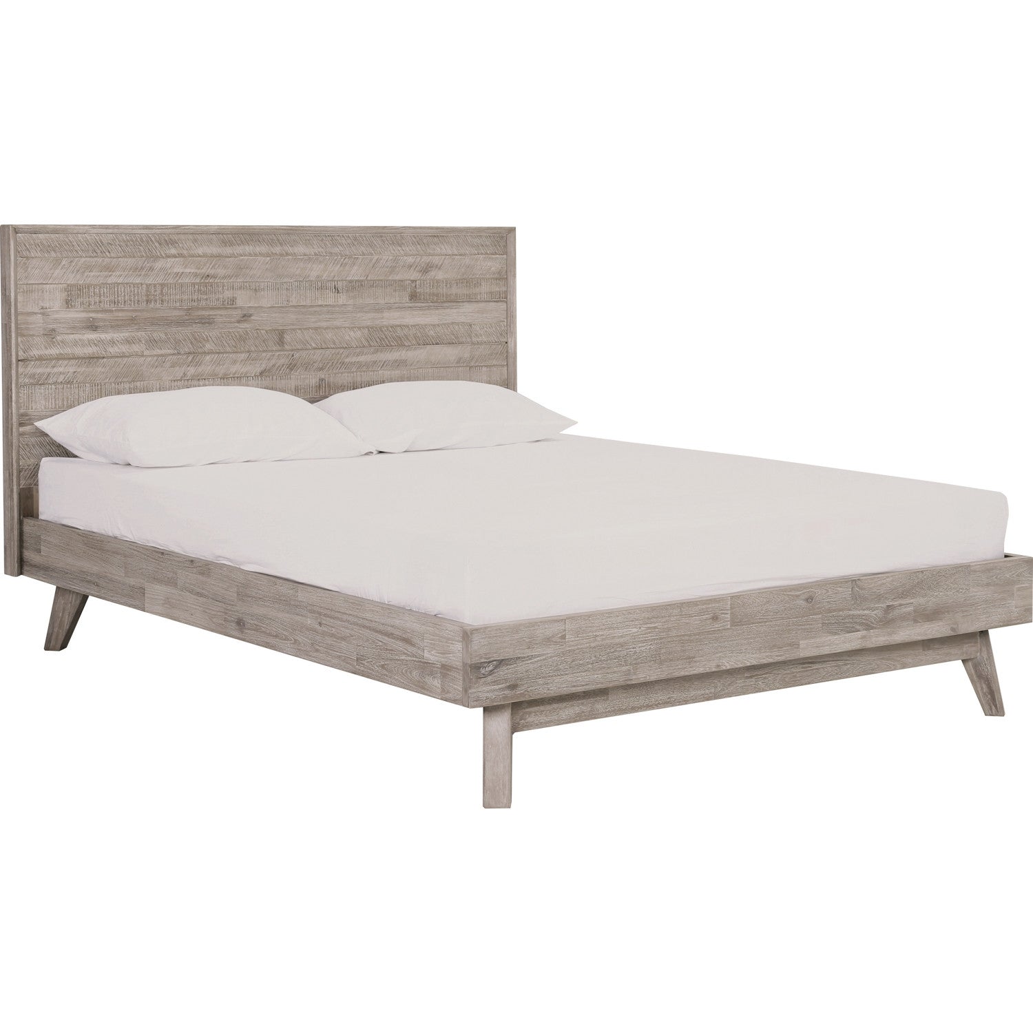Madrid Queen Bed in Navarra Ash colour with box bed frame (Fit mattress : 1520mm x 2010mm)
