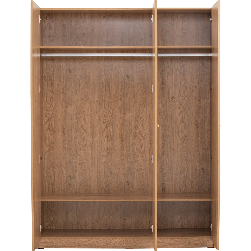 Samos 3 door wardrobe in Oak colou