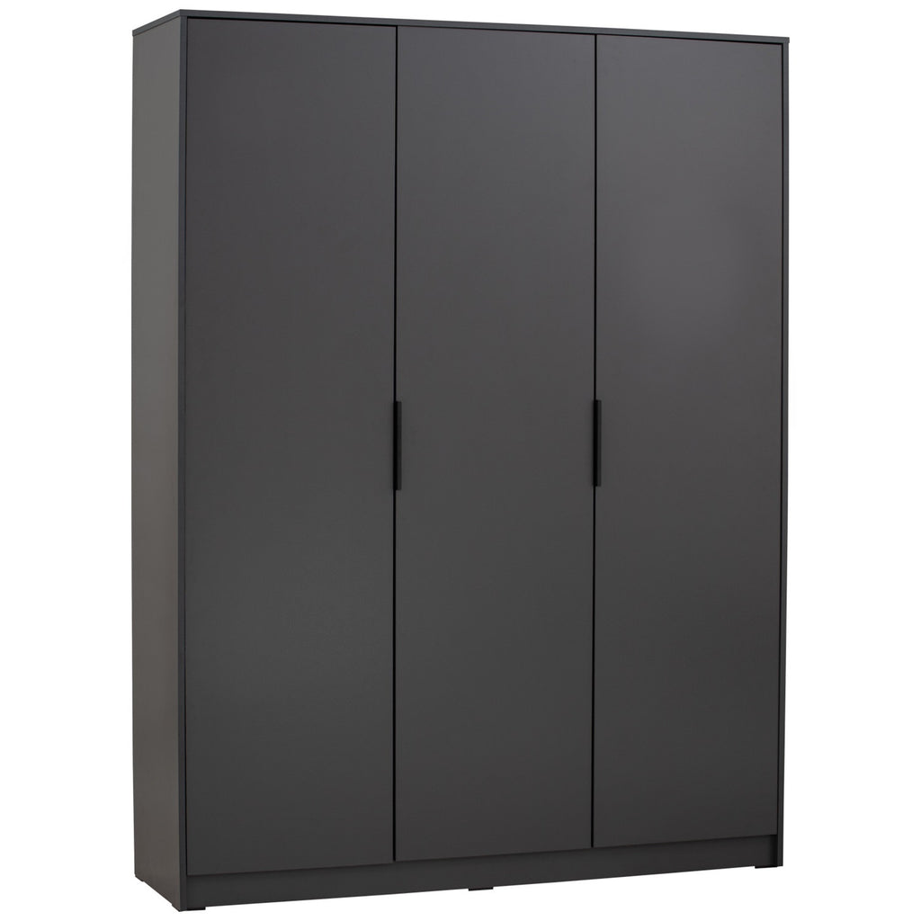 Volos 3 door wardrobe in Black colour
