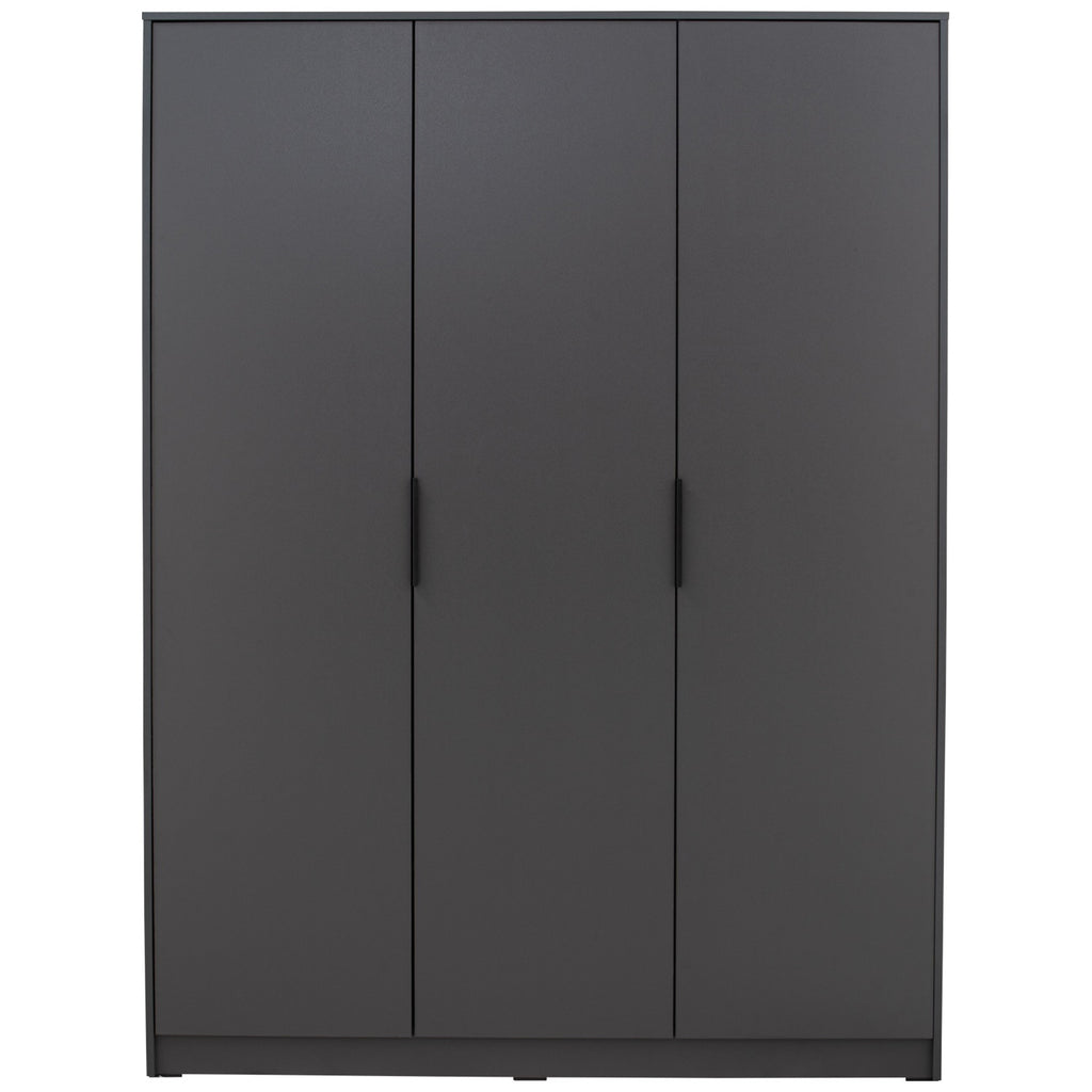 Volos 3 door wardrobe in Black colour