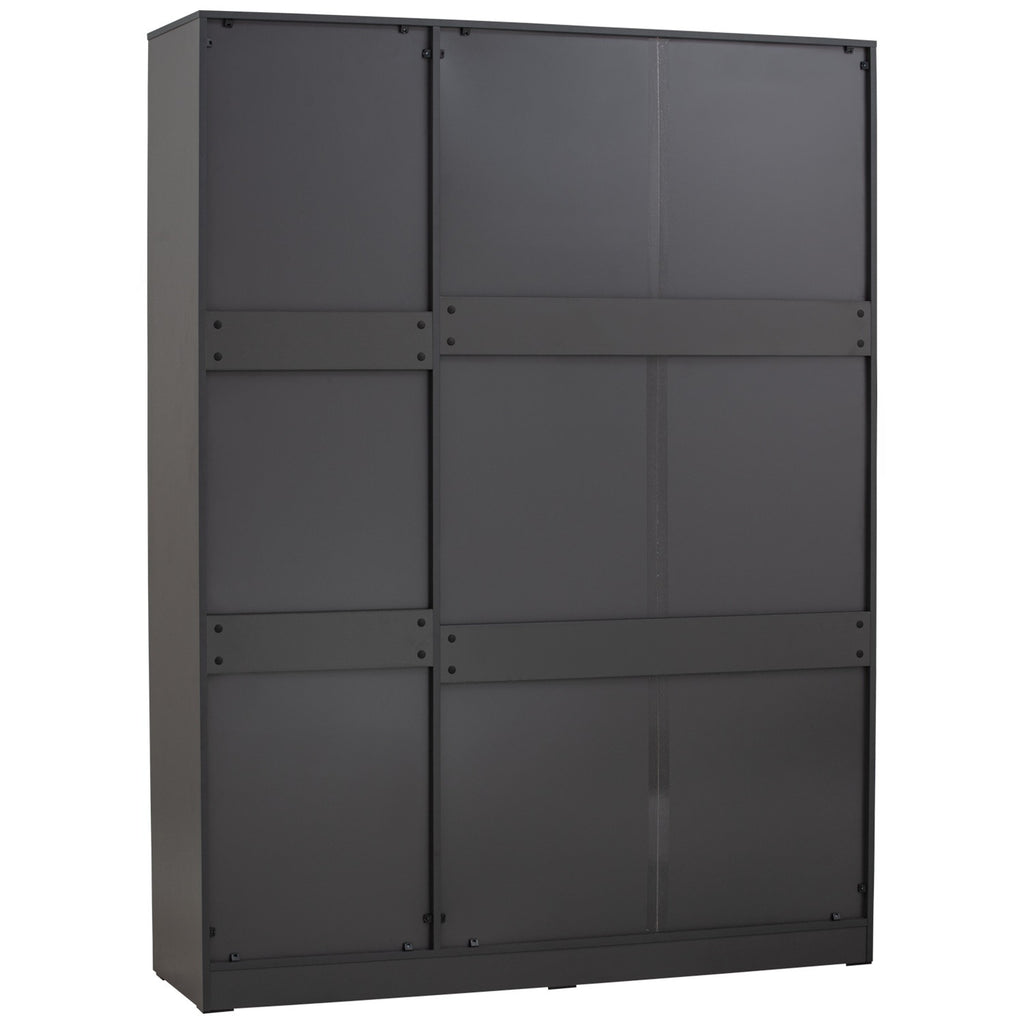 Volos 3 door wardrobe in Black colour