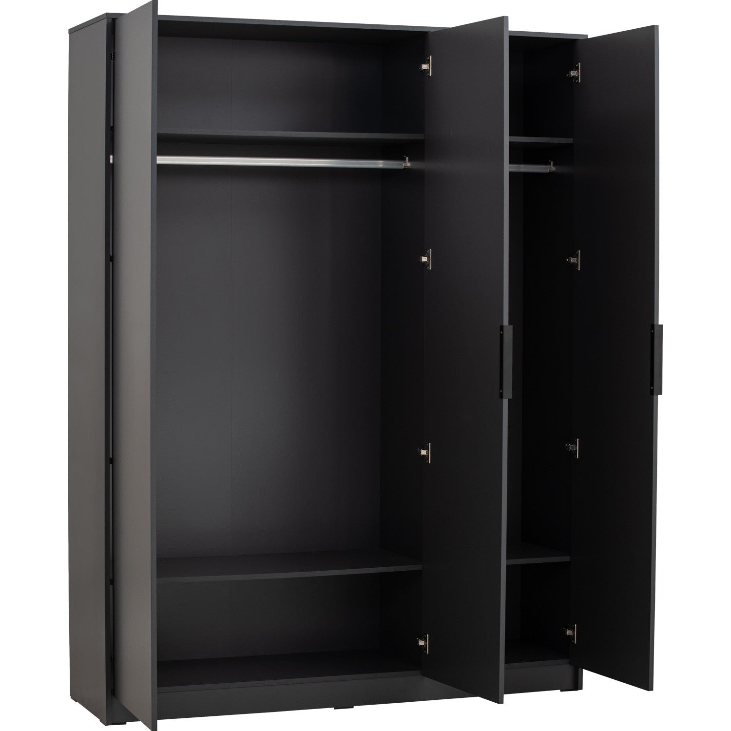 Volos 3 door wardrobe in Black colour