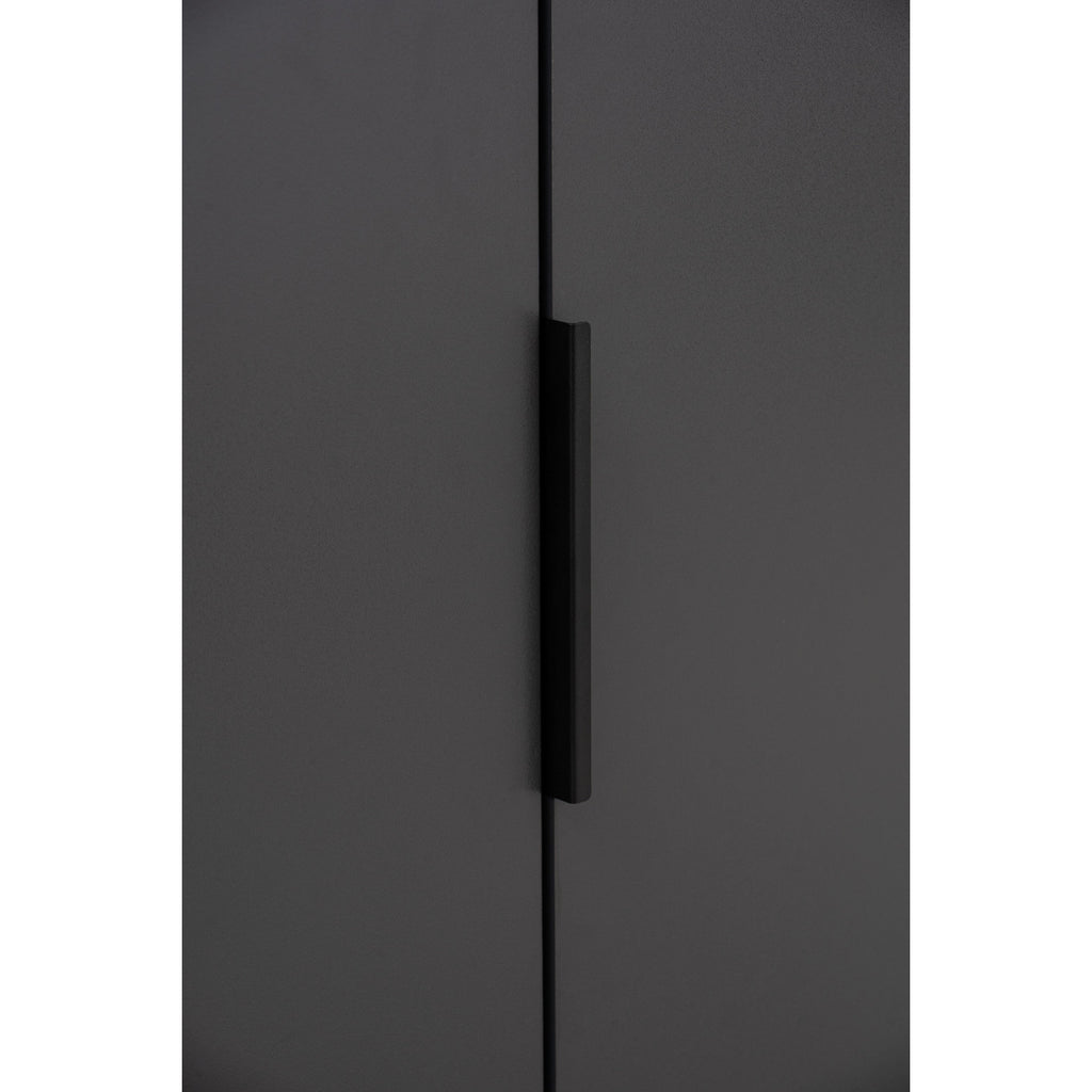 Volos 3 door wardrobe in Black colour