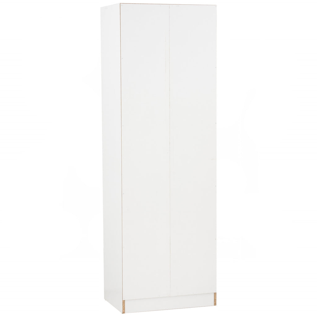 Mando 2 door wardrobe in White colour body, Oak colour handle (MB Paper)
