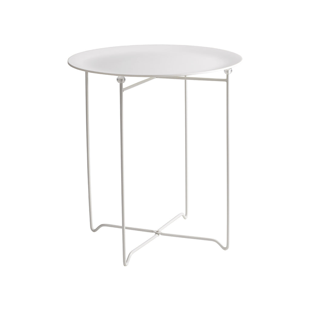 Xever occasional table in White plastic top with Matt White Epoxy leg