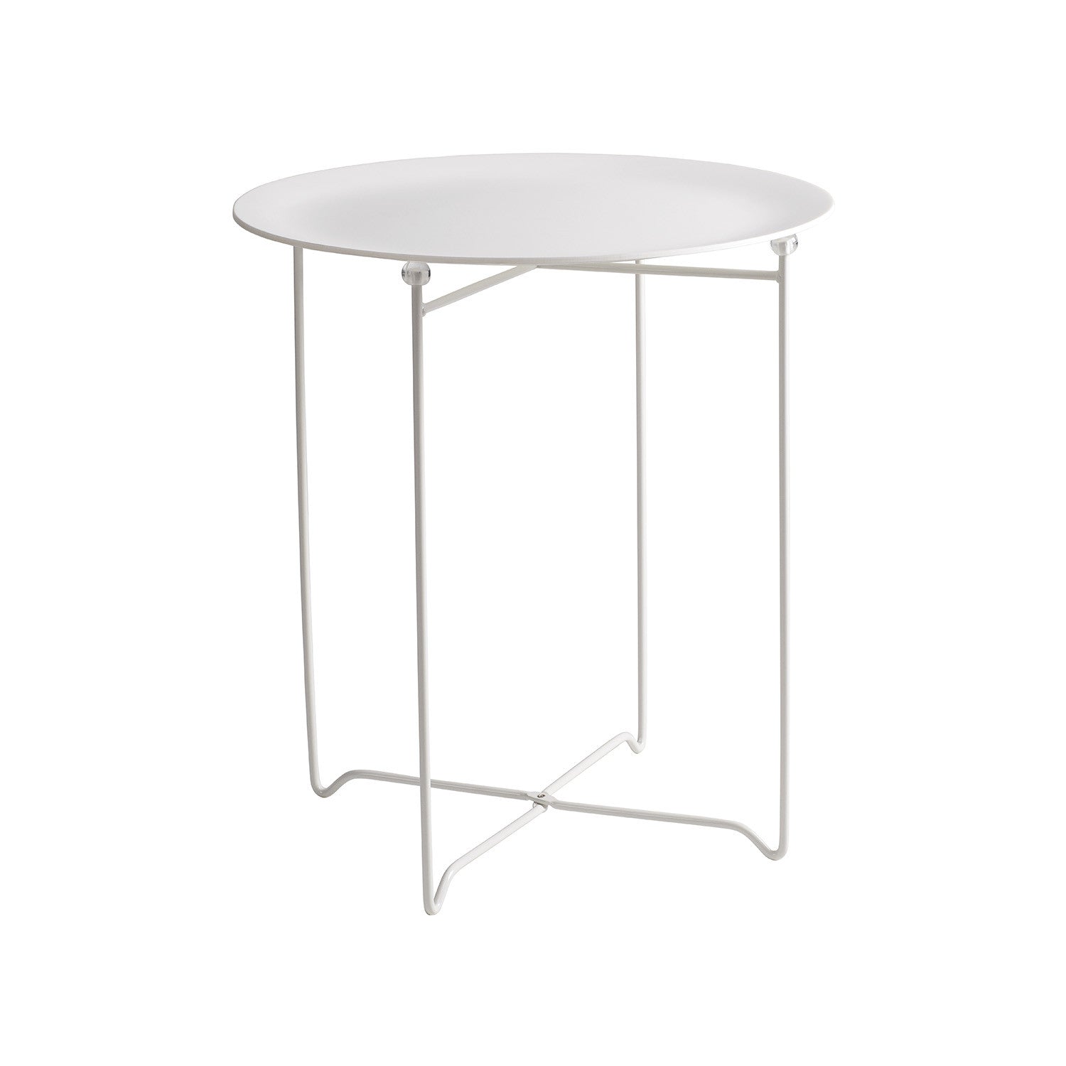 Xever occasional table in White plastic top with Matt White Epoxy leg