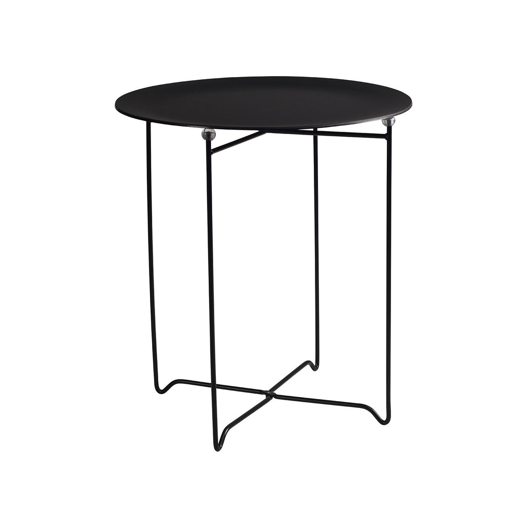 Xever occasional table in Black plastic top with Matt Black Epoxy leg
