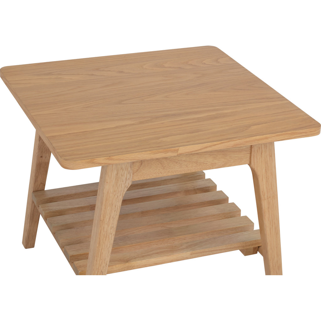 Harper side table in Oak veneer top, Natural colour leg