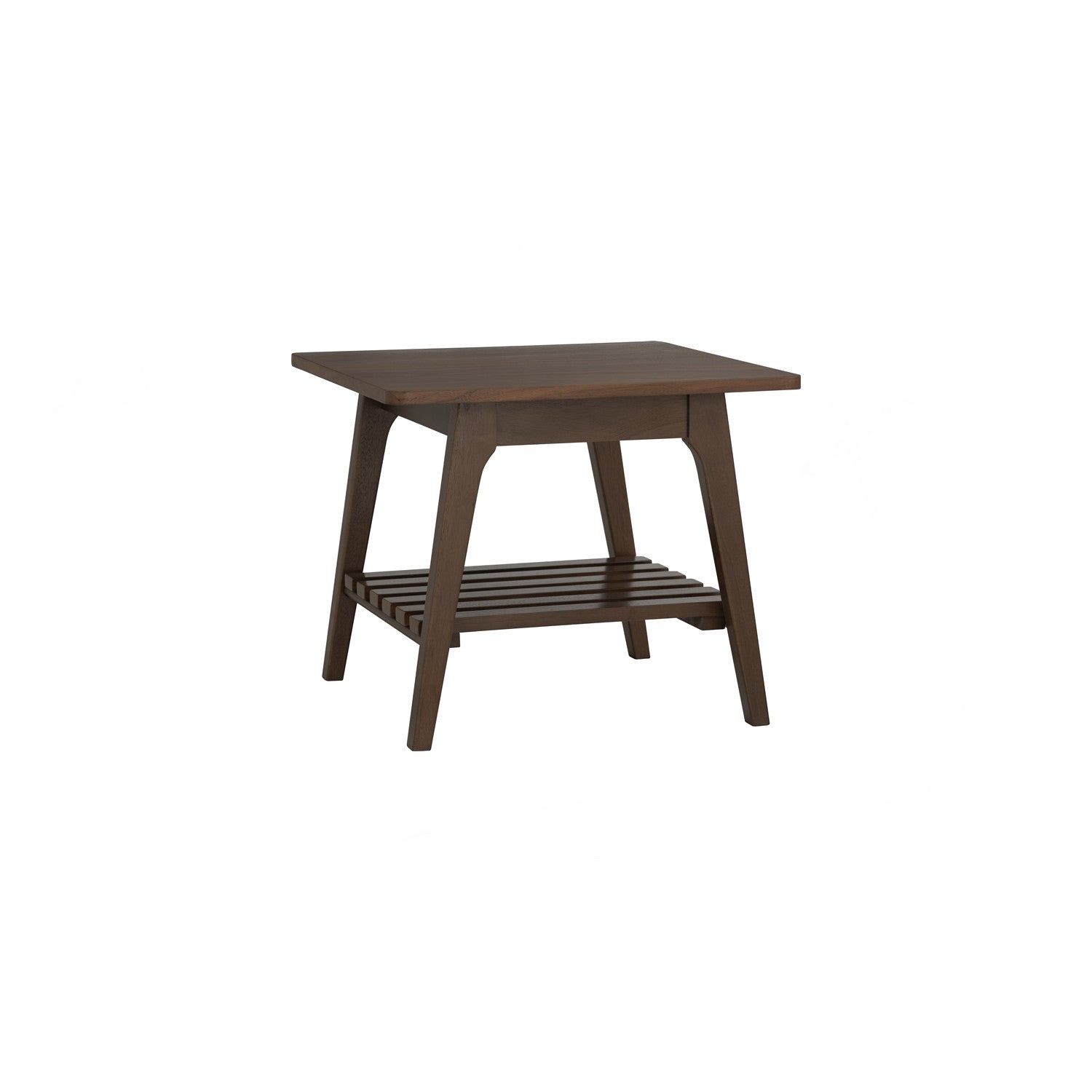 Harper side table in Walnut veneer top, Cocoa colour leg.